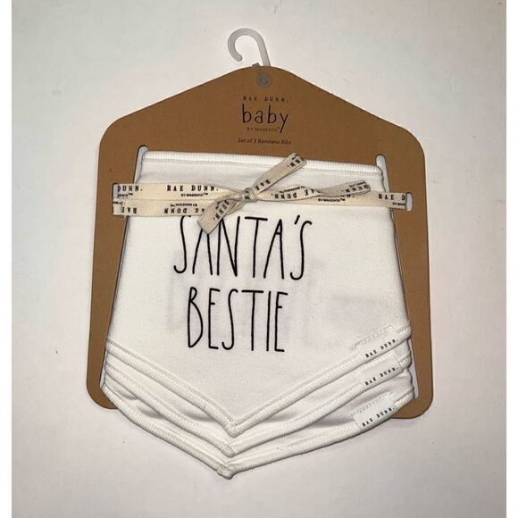 Rae DUNN 3Pk Bandana Bibs Christmas NWT - Picture 1 of 7